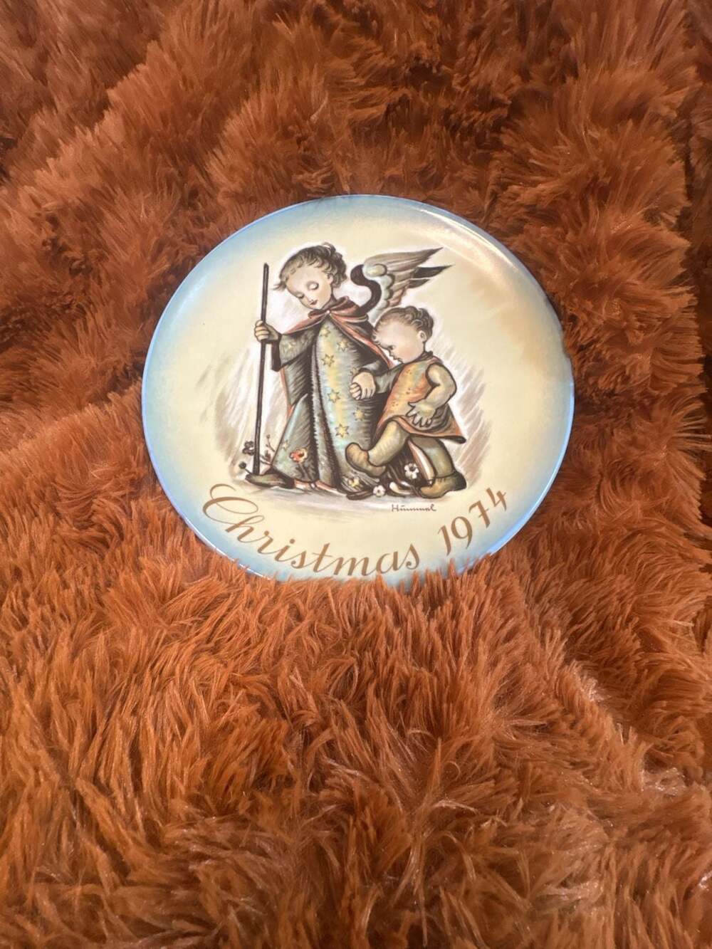 6H Schmid Sister Berta Hummel The Guardian Angel Christmas Plate 1974